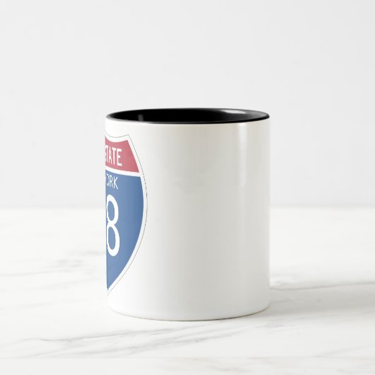ニューヨーク州間標識 ツートーンマグカップ (中央)