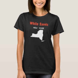 ニューヨーク州 アメリカ 白い砂 アメリカテイストの旅行 新しい  Tシャツ