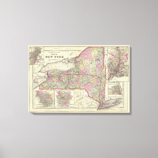 ニューヨーク州 キャンバスプリント (正面)