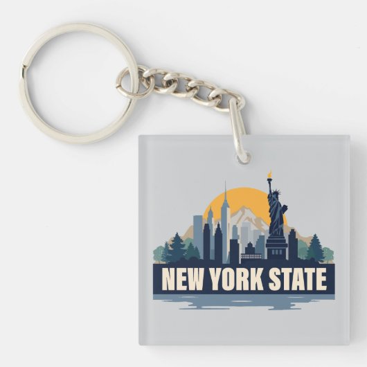 ニューヨーク州、米国 キーホルダー (正面)