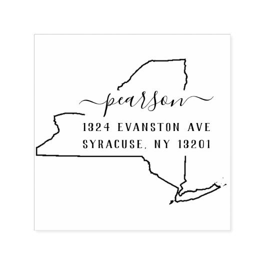 ニューヨーク差出人住所スタンプセルフインキング セルフインキングスタンプ (デザイン)