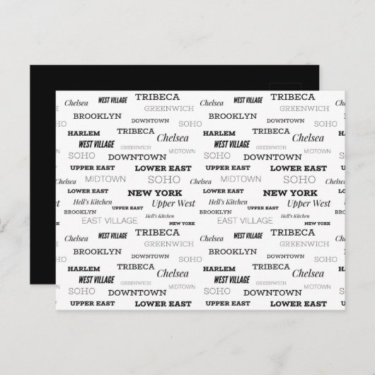 ニューヨーク市からの挨拶 ポストカード (正面/裏面)