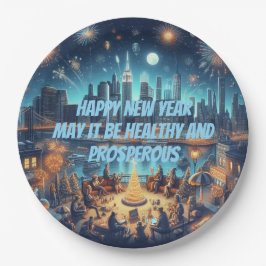 ニューヨーク市での大晦日 ペーパープレート