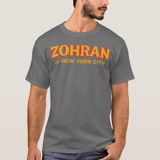 ニューヨーク市のためのZohran Tシャツ (正面)