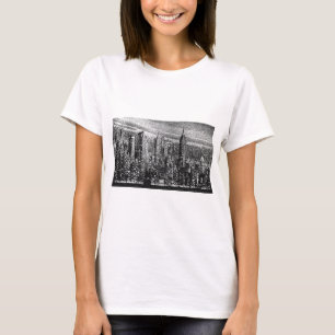 ニューヨーク市のアートワーク Tシャツ