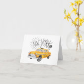 ニューヨーク市のイエロータクシーカーグリーティングカード カード (黄色い花)