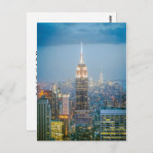 ニューヨーク市のエンパイア・ステート・ビルディング ポストカード (正面/裏面)