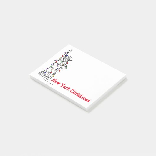 ニューヨーク市のクリスマスの自由の女神ニューヨーク ポストイット (アングル)