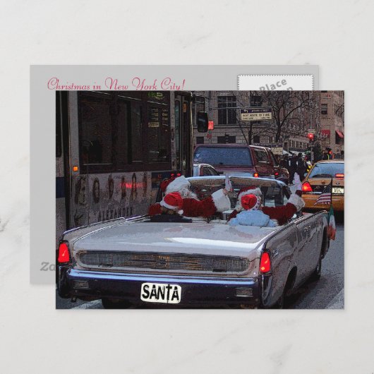 ニューヨーク市のクリスマス シーズンポストカード (正面/裏面)