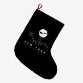 ニューヨーク市のクリスマス ラージクリスマスストッキング (正面 (吊り時))