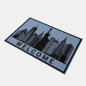 ニューヨーク市のシルエット ドアマット (アングル)
