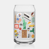 ニューヨーク市のシンボル ガラス缶 (裏面)