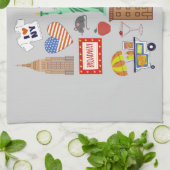 ニューヨーク市のシンボル キッチンタオル (折り畳み)