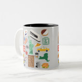 ニューヨーク市のシンボル ツートーンマグカップ (正面左)