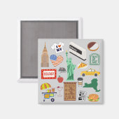 ニューヨーク市のシンボル マグネット (正面/裏面)