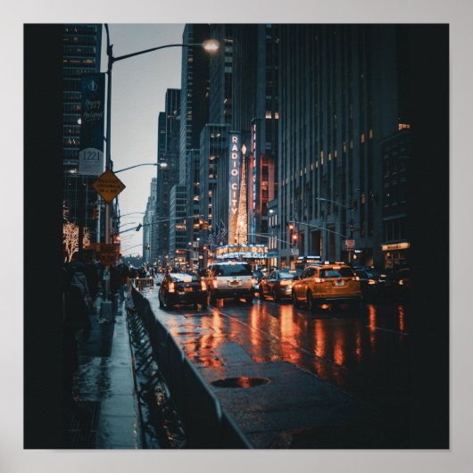 ニューヨーク市のスカイライン：魅力的な都市の景色 ポスター (正面)