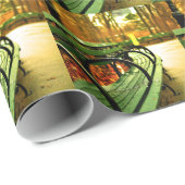 ニューヨーク市のセントラルパークのベンチ ラッピングペーパー (ロールコーナー)