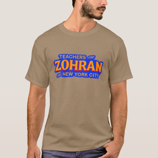 ニューヨーク市のゾーラン支持教師ステッカー アクティ Tシャツ (正面)