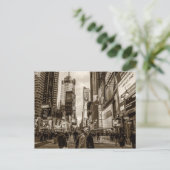 ニューヨーク市のタイムズスクエアの写真 ポストカード (スタンド正面)