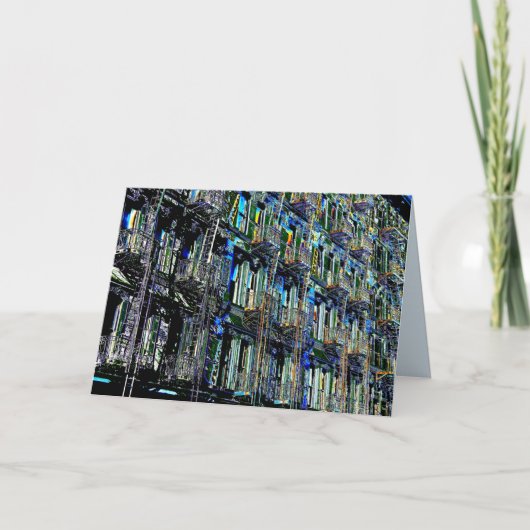 ニューヨーク市のファイアーエスケープポップ・アートのスアート,内空白の部 カード (正面)