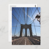 ニューヨーク市のブルックリン橋 ポストカード (正面/裏面)