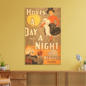 ニューヨーク市のホーイツA昼と遊夜 キャンバスプリント (インサイチュ (リビング))