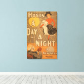 ニューヨーク市のホーイツA昼と遊夜 キャンバスプリント (インサイチュ (ウッドフロア))