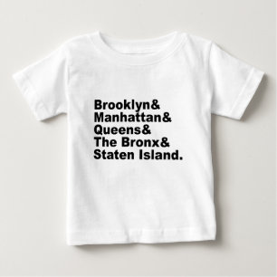 ニューヨーク市の五つの大区 ベビーTシャツ