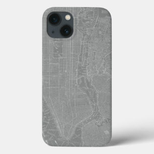ニューヨーク市の地図のスケッチ iPhone 13ケース