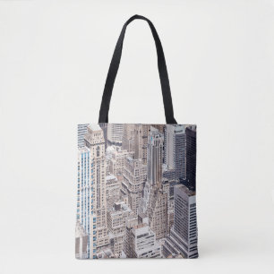 ニューヨーク市の多様な建築、色調 トートバッグ