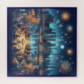 ニューヨーク市の大晦日 ジグソーパズル (横)