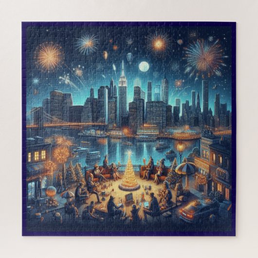 ニューヨーク市の大晦日 ジグソーパズル (縦)