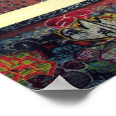 ニューヨーク市の屋根がグラフィティで覆われた小 ポスター (角)