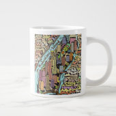 ニューヨーク市の手描き地図 ジャンボコーヒーマグカップ (右)