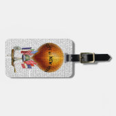 ニューヨーク市の熱気の気球 ラゲッジタグ (正面横)