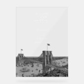 ニューヨーク市の目的地NYCの結婚歓迎 アクリルサイン (正面)