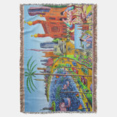 ニューヨーク市の絵画 スローブランケット (正面縦)