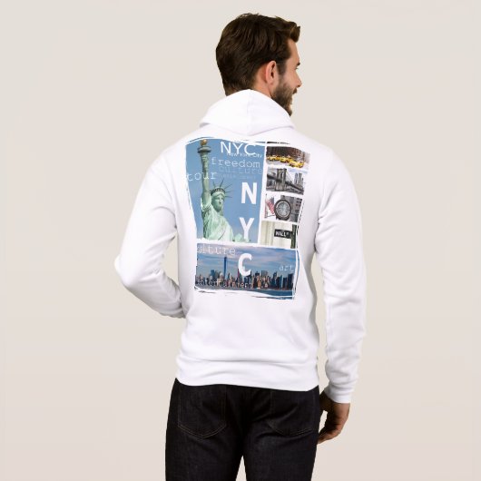 ニューヨーク市の自由の女神ニューヨーク・マンハッタン パーカ (裏面フル)
