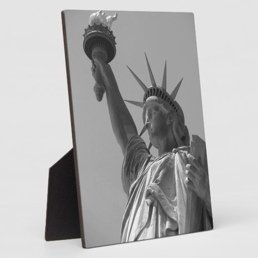 ニューヨーク市の自由白黒像 フォトプラーク (側面)