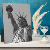 ニューヨーク市の自由白黒像 フォトプラーク (側面)