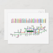 ニューヨーク市の自転車地図はがき ポストカード (正面/裏面)