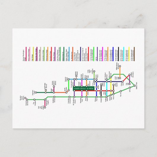 ニューヨーク市の自転車地図はがき ポストカード (正面)