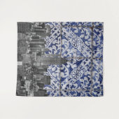 ニューヨーク市の超高層ビルがポルトガルのタイルに出会う タペストリー (正面(横))