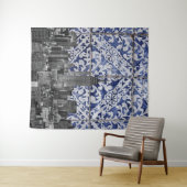 ニューヨーク市の超高層ビルがポルトガルのタイルに出会う タペストリー (インサイチュ(横))