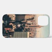 ニューヨーク市の超高層ビルの屋上の都市の風景。都市 Case-Mate iPhoneケース (裏面 (横))