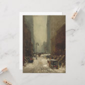 ニューヨーク市の雪（NYCの冬） カード (正面/裏面インサイチュ)