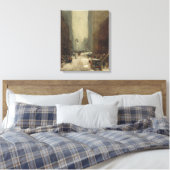 ニューヨーク市の雪（NYCの冬） キャンバスプリント (インサイチュ (寝室))