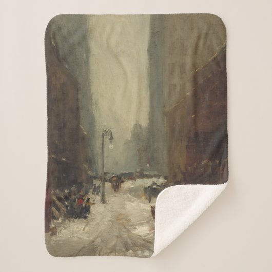 ニューヨーク市の雪（NYCの冬） シェルパブランケット (正面)