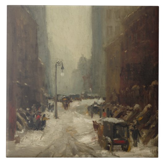 ニューヨーク市の雪（NYCの冬） タイル (正面)