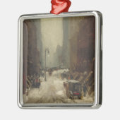 ニューヨーク市の雪(NYCの冬) メタルオーナメント (左)